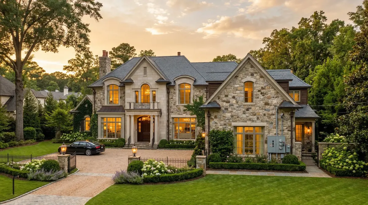 Buckhead estate home with professional electrical service by JD Works Electrical