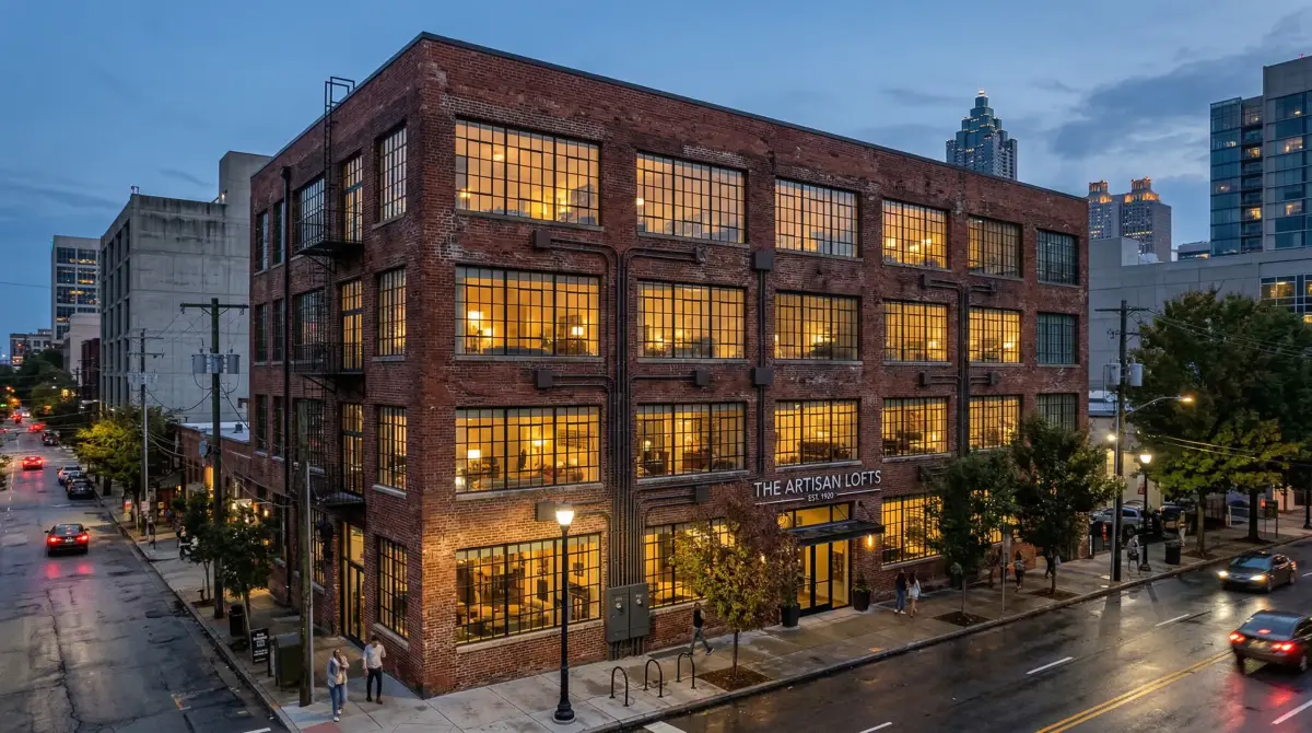 Downtown Atlanta loft building with electrical service by JD Works Electrical